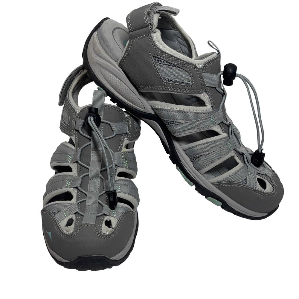 Pacific Mountain Ascot Sandals US 9.5 EUR 41 Grey Adjustable Bungee